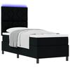vidaXL Boxspring bed met matras met LED Zwart 80 x 200 cm Stof