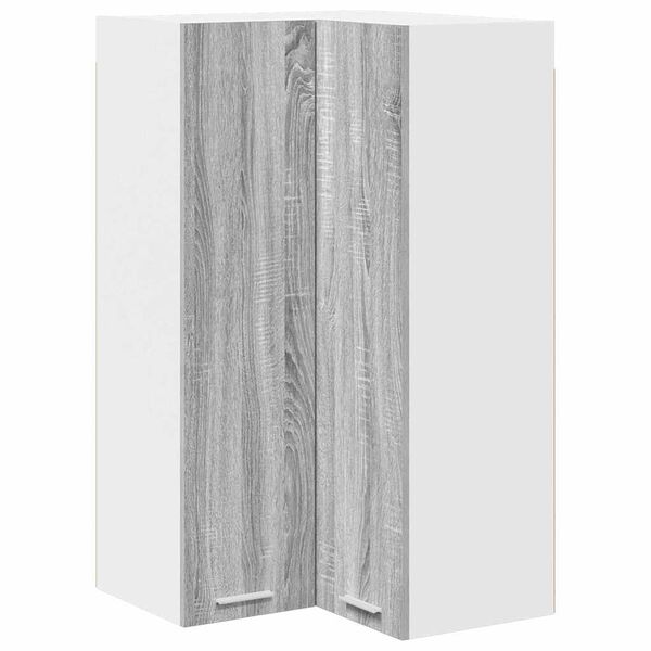 vidaXL Hangkast Grijs Sonoma en Wit 57 x 57 x 100 cm Bewerkt hout