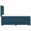 vidaXL Boxspring met matras fluweel blauw 90x200 cm