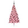 vidaXL Kunstmatig Voorverlicht Kerstboom met 300 LED Roze 180 cm PVC