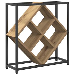 vidaXL Wijnrek 16 flessen Bewerkt hout Artisan Eiken