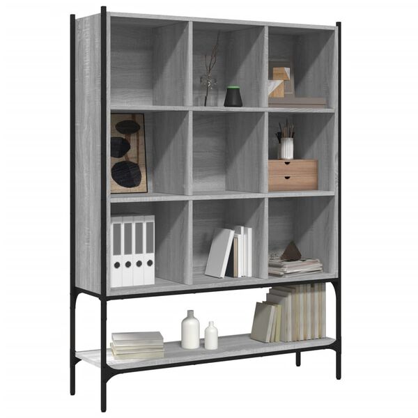 vidaXL Boekenkast 102x30x141,5 cm bewerkt hout grijs sonoma eikenkleur
