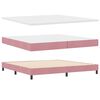 vidaXL Boxspringbed met matras Roze 200 x 200 cm Fluweel
