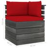 vidaXL 7-delige Loungeset met kussens pallet massief grenenhout