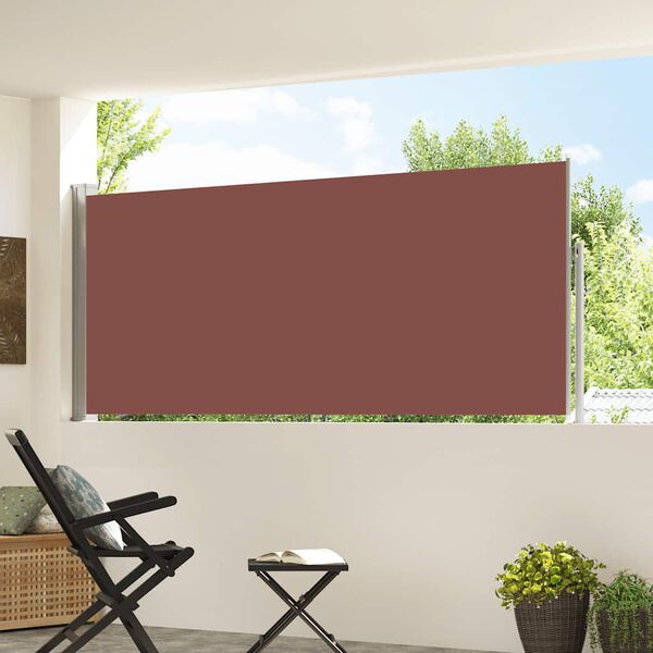 vidaXL Windscherm uittrekbaar 120x300 cm bruin