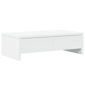 vidaXL Monitorstandaard met lades 50x27x15 cm bewerkt hout wit