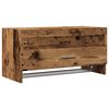 vidaXL Kledingkast 70x32,5x35 cm bewerkt hout oud houtkleurig