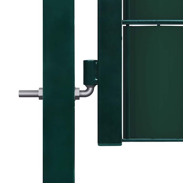 vidaXL Hekpoort PVC en staal 100x100 cm Groen
