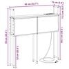 vidaXL Opberghoofdbord met Oplaadstation Grijs sonoma 83 x 15 x 98 cm