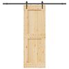vidaXL Schuifdeur met beslag 80x210 cm massief grenenhout