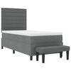 vidaXL Boxspringbed met kussen Donkergrijs 80 x 200 cm Stof