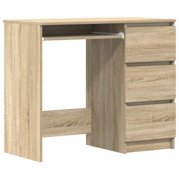 vidaXL Bureau 90x45x76 cm bewerkt hout sonoma eikenkleurig
