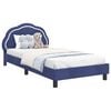 vidaXL Bedframe voor kinderen met hoofdbord Politieblauw 90 x 200 cm