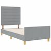 vidaXL Bedframe met hoofdeinde Lichtgrijs 90 x 200 cm Stof