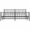 vidaXL Bedframe met hoofd- en voeteneinde metaal zwart 193x203 cm