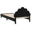 vidaXL Bedframe voor kinderen met hoofdbord Zwart 90 x 200 cm Fluweel