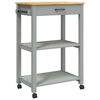vidaXL Keukentrolley MONZA 60x40x88,5 cm massief grenenhout grijs