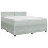 vidaXL Boxspringbed met matras Lichtgrijs 140 x 190 cm Fluweel