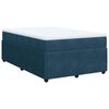 vidaXL Boxspring met matras fluweel donkerblauw 120x200 cm
