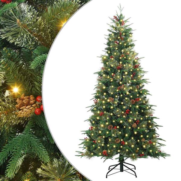 vidaXL Kunstmatige Inklapbare Kerstboom Groen 240 cm PE en PVC