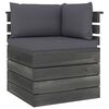 vidaXL 6-delige Loungeset met kussens pallet massief grenenhout