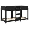 vidaXL Bunk Bed voor Kinderen Zwart Eiken 100 x 200 cm Bewerkt hout