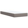 vidaXL Boxspring met matras stof taupe 90x200 cm