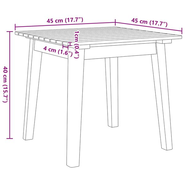 vidaXL Tuinstoelen met Tafel 3 pcs Grijs 45 x 45 x 40 cm