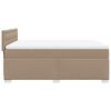 vidaXL Boxspring met matras kunstleer cappuccinokleurig 140x200 cm