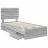 vidaXL Bedframe met lade Grijs Sonoma 75 x 190 cm Ingenieurshout