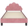 vidaXL Bedframe voor kinderen met hoofdbord Roze 80 x 200 cm Fluweel