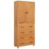 vidaXL Opslagmeubel Set met lade 2 st Naturel 80 x 35 x 185 cm