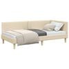 vidaXL Hoekbedframe Cr&egrave;me 90 x 190 cm Stof