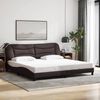 vidaXL Bedframe zonder matras "Hvar" stof donkerbruin 200x200 cm