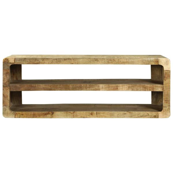 vidaXL TV-kast met plank Bruin 100 x 32 x 36 cm Massief mangohout