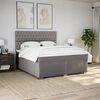 vidaXL Boxspring met matras stof taupe 180x200 cm