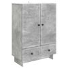 vidaXL Dressoir Beton Grijs 66 x 34,5 x 95 cm Geconstrueerd hout