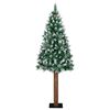 vidaXL Slanke Kerstboom Groen 180 cm PVC en massief dennenhout