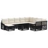 vidaXL Tuinbankenset 11 st Zwart en Cream Wit poly rattan