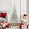 vidaXL Kerstboom met 150 LED met standaard Zilver 120 cm PET