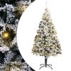 vidaXL Kunstkerstboom Wit 180 cm PVC en Staal en Kunststof