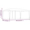 vidaXL Partytent met 6 mesh zijwanden 6x4 m HDPE blauw