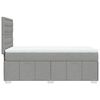 vidaXL Boxspring met matras stof lichtgrijs 80x200 cm