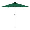 vidaXL Parasol met stalen paal 225x225x212 cm groen