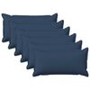 vidaXL Kussensloop 6 st HOUTEN Blauw 40 x 70 cm Faux Linnen