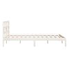 vidaXL Bedframe massief hout wit 120x190 cm