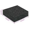 vidaXL Rubber granulaat patio pad Zwart 9 x 9 x 2 cm Rubber