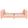 vidaXL Bedframe voor kinderen met hoofdbord Roze 90 x 200 cm