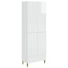 vidaXL Kastenset 2 pcs Hoogglans Wit 66 x 34,5 x 95 cm Bewerkt hout
