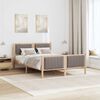 vidaXL Bedframe Bruin en taupe 140 x 200 cm Massief grenenhout